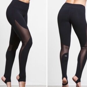 ALO Yoga Black Leggings with Mesh Detail